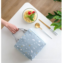 Custom Logo Drawstring Lunch Food Picnic Delivery Insulation Bag with Durable Handle